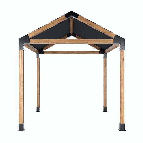 Pergofacil Luxury 3x3m 4" Teto Preto