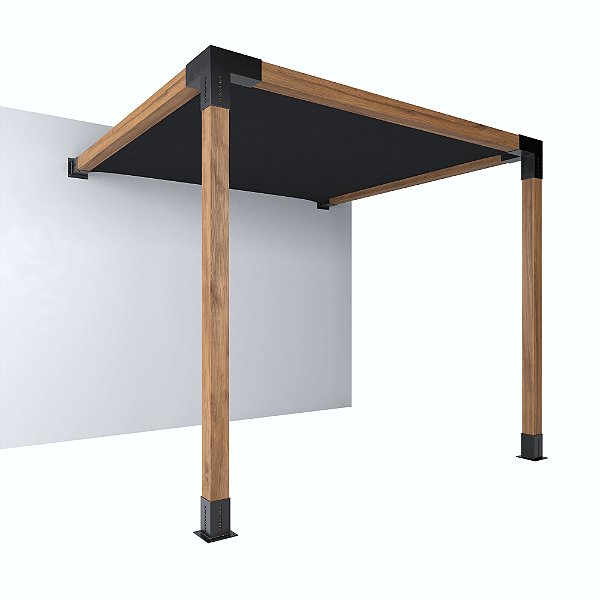 Pergofacil Deck 3x3m 4" Teto Preto