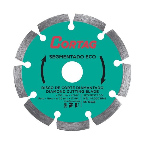 Disco Diamantado Segmentado Concreto ECO 110 MM Cortag 61699