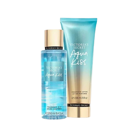 Kit Aqua Kiss Victoria Secret - Body Splash 250ml + Hidratante 236ml