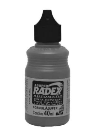 Tinta Para Carimbo Automático Radex Na Cor Preta 40ml