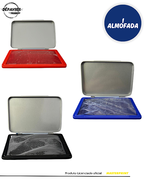 Almofada para Carimbo Carimbeira Média Nº3 12,8 X 8,4cm Masterprint