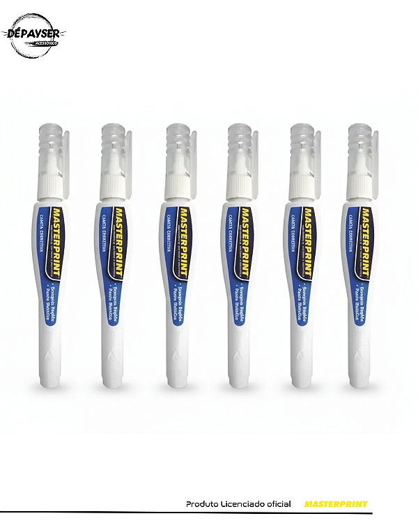 Caneta Corretiva Branquinho MP435 7ml Kit 6 Unidades – Masterprint