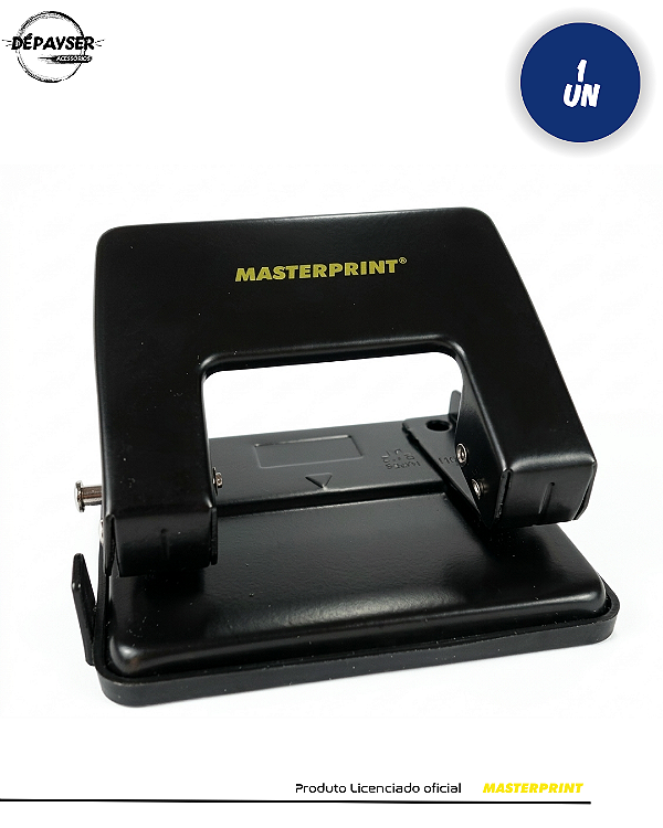 Perfurador Furador 2 furos Papel Com Margeador 20 Folhas Masterprint