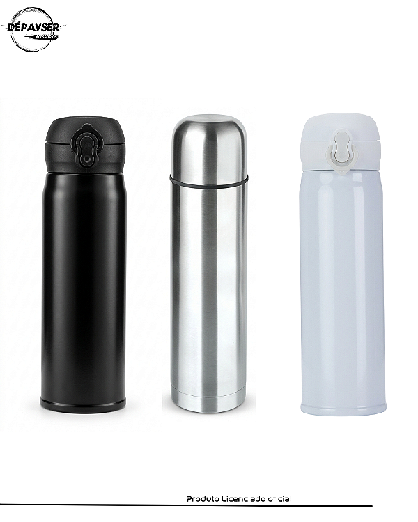 Garrafa Térmica Inox 410ml – Conserva Bebidas Geladas e Quentes