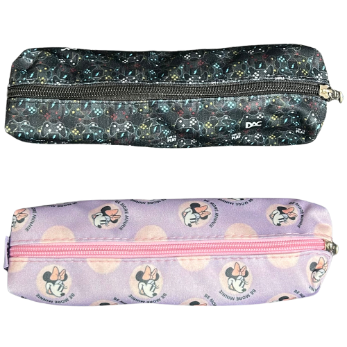 Estojo Escolar Dac Cor Lilás Minnie / Cor Preto Gamer 1 Nível