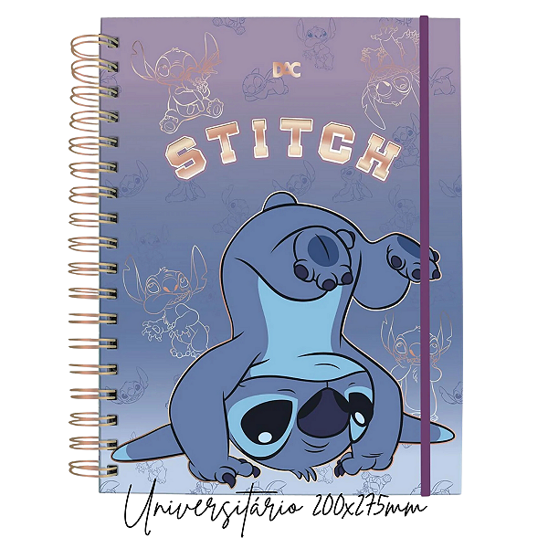 Caderno Inteligente Smart Disney Stitch Universitário 20x27,5x3cm