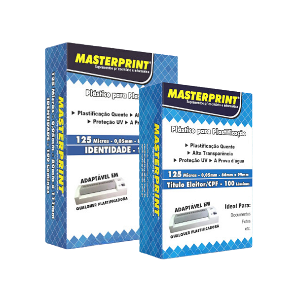 Kit para Plastificação 200 Unidades – 100 RG + 100 CPF | 125 Micras (0,05mm) – Proteção e Acabamento Profissional