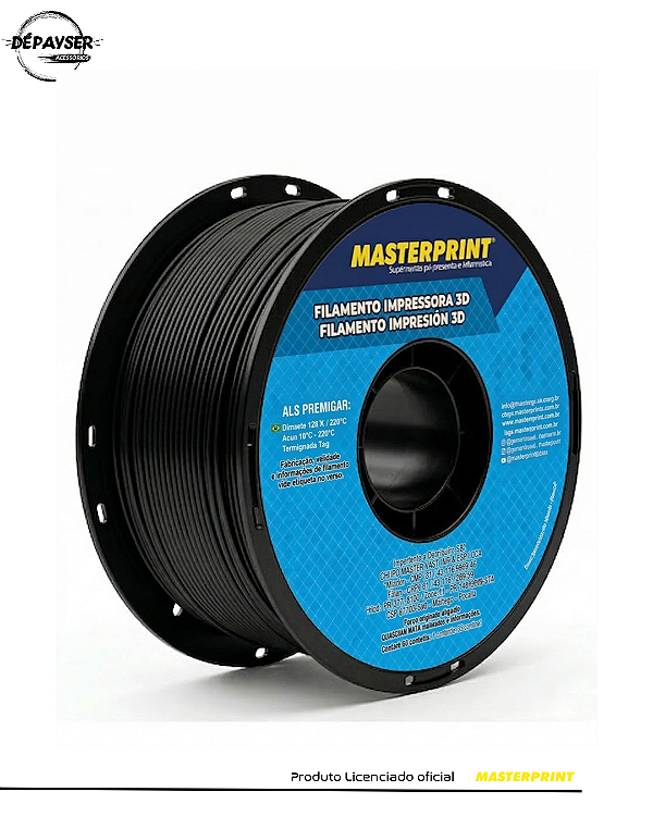 Filamento ABS Branco 1.75mm 1kg para Impressora 3D – Masterprint