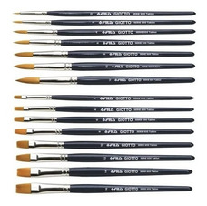 Kit Pincel Giotto Aquarela Guache Acrilica Oleo 15 Unidades