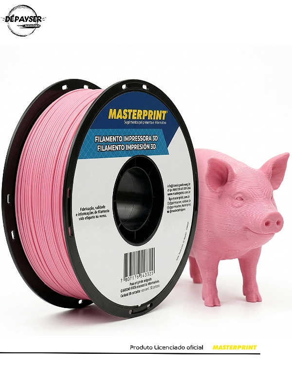 Filamento PETG Rosa 1.75mm 1kg para Impressora 3D – Masterprint
