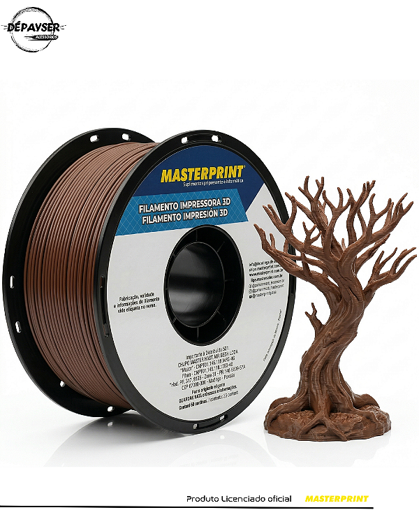 Filamento PETG Marrom 1.75mm 1kg para Impressora 3D – Masterprint