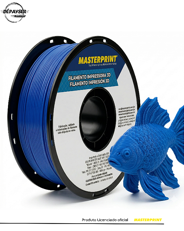 Filamento PETG Azul 1.75mm 1kg para Impressora 3D – Masterprint