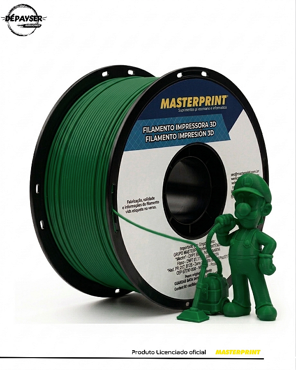 Filamento PLA Verde Escuro 1.75mm 1kg para Impressora 3D – Masterprint