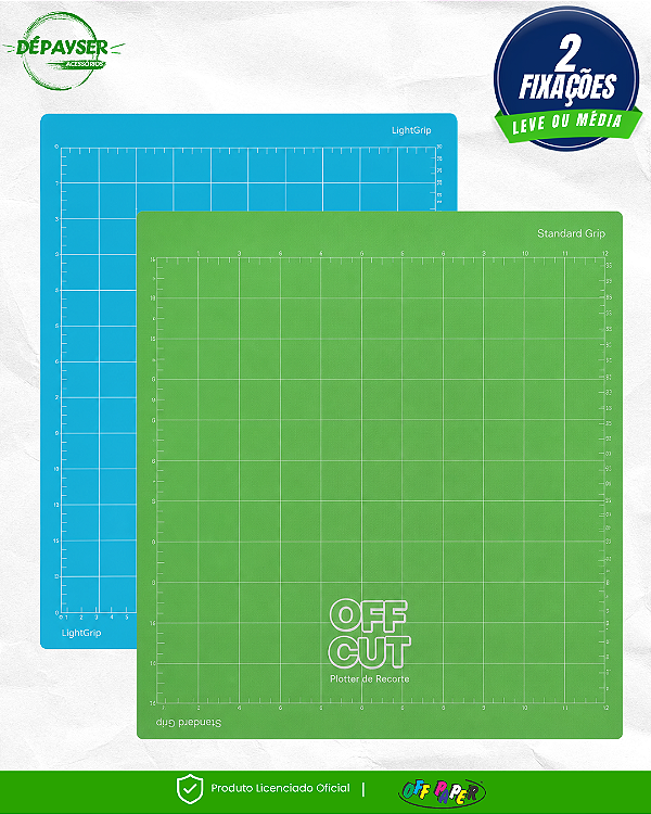 Base de Corte Off Cut 30,48 × 30,48cm para Plotter Off Paper – Fixação Leve ou Média