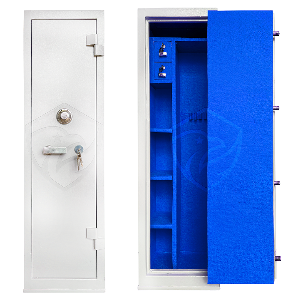Cofre 140x40x34 Segredo Mecânico Branco c/ azul