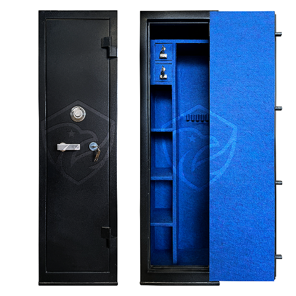 Cofre 140x40x34 Segredo Mecânico preto c/ azul