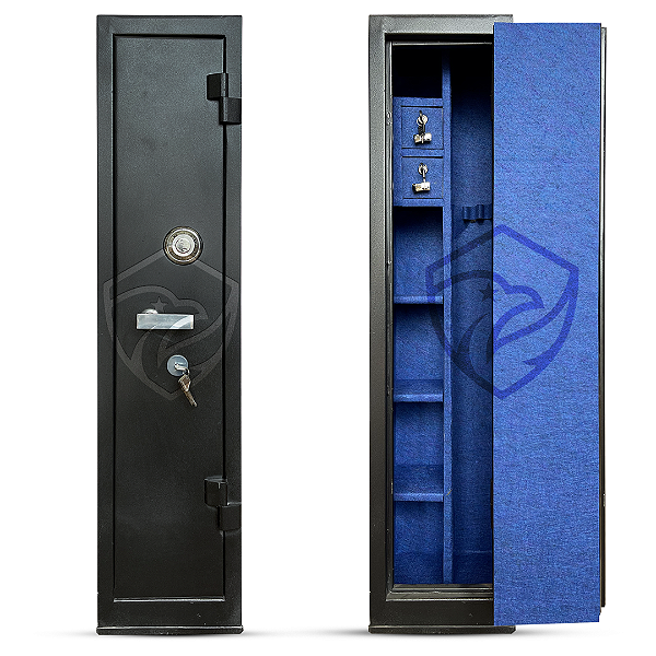 Cofre 130x30x30 segredo mecânico PRETO C/ AZUL