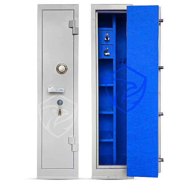 Cofre 130x30x30 segredo mecânico CINZA C/ AZUL