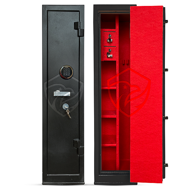 Cofre 130x30x30 segredo Eletrônico preto c/ vermelho