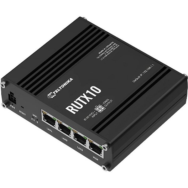 Roteador Industrial Teltonika RUTX10 Wifi Dual Band - Preto