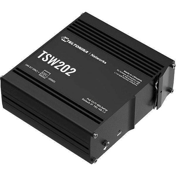 Roteador Industrial Teltonika TSW202 Gigabit/2SFP/POE+ - Preto