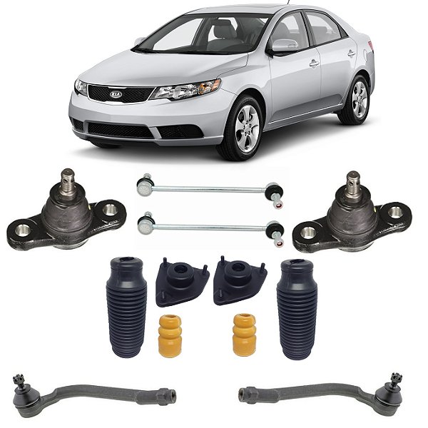 Kit Coxim Amortecedor Bieleta Pivô Terminal Cerato 2008 2013