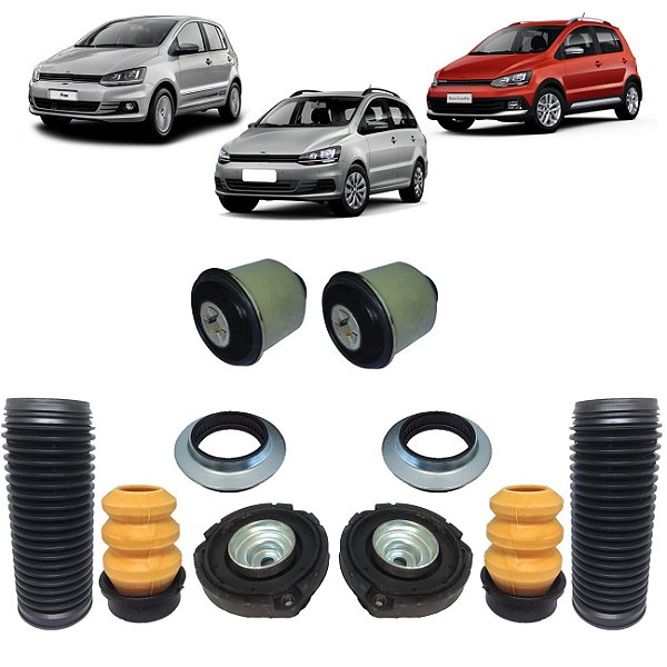 Kit Bucha Eixo Traseiro Coxim Amortecedor Dianteiro Fox Polo