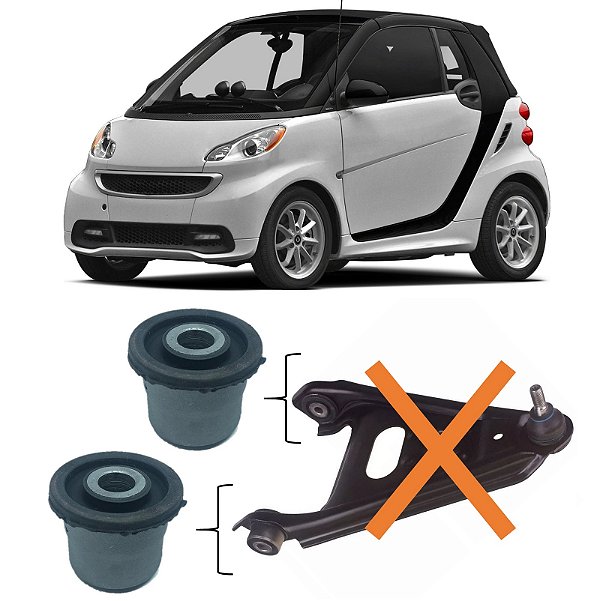 kit Bucha Bandeja Dianteira Mercedes MB Smart Fortwo 2007 2008 009 2010 2011 2012 2013 2014 2015
