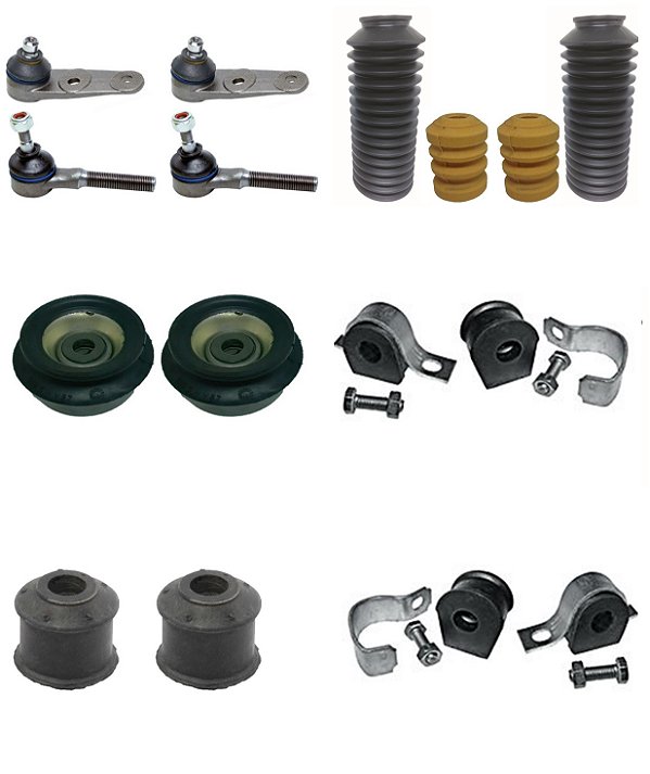 Kit Terminal Pivô Coxim Amortecedor Gol Parati Saveiro G1