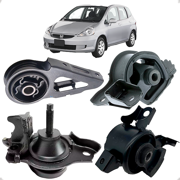 Kit 4 Calço Coxim Motor Câmbio Honda Fit 03 A 08 Manual