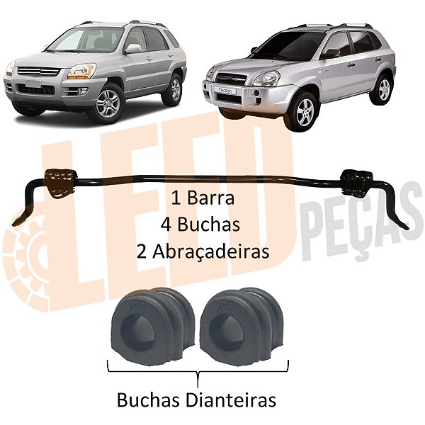 Kit Barra Estabilizadora Traseira e Bucha Dianteira IX35 2010 2011 2012 2013 2014 2015 2016
