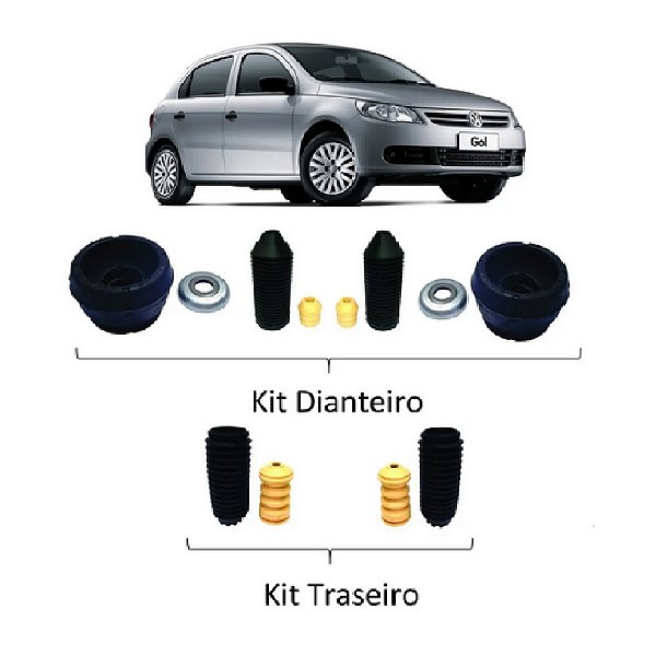 Kit Batente Coxim Amortecedor Gol G5 Voyage Saveiro