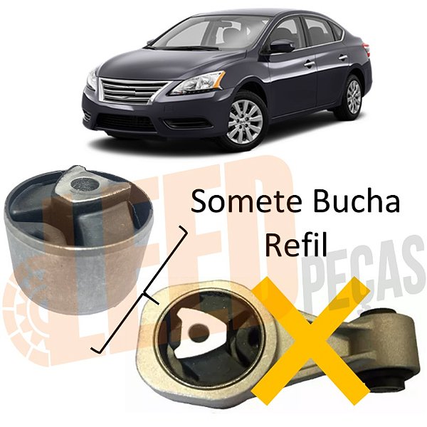 Bucha Refil Coxim Direito Câmbio Nissan Sentra 2014 2015 2016 2017 2018 2019 Biela