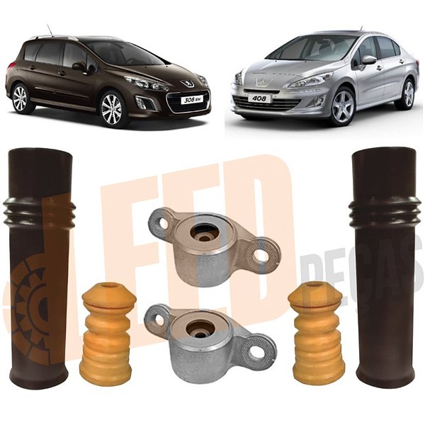 Kit Batente Coxim Amortecedor Traseiro Peugeot 308 408 2011 - 2017