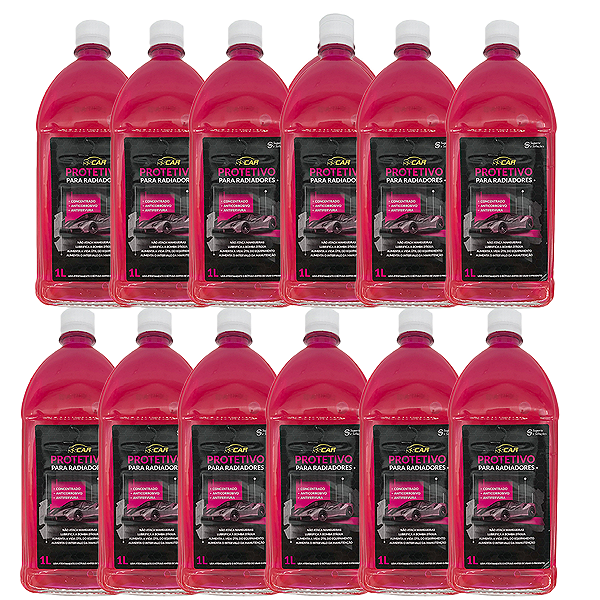 1 Caixa com 12 Aditivo Rosa Marbo Concentrado Radiador Long Life (total 12 frascos)