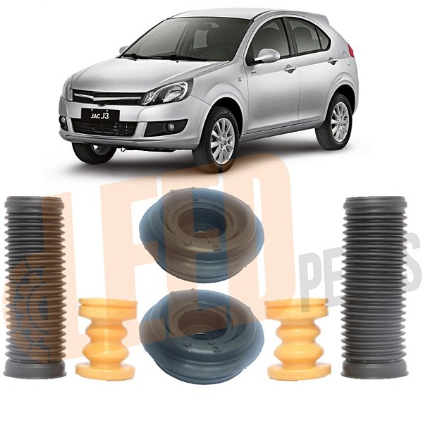 Kit Coifa Batente Coxim Amortecedor Traseiro Jac J3 2012 2013 2014 2015 2016
