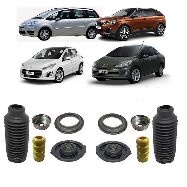 Kit batente Coxim Amortecedor Dianteiro Citroen C4 2007 2019 Peugeot 307 308 3008 408