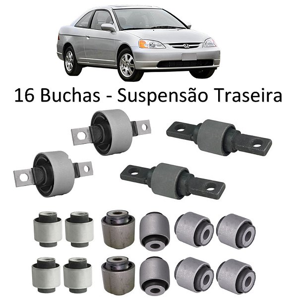 Kit Buchas Suspensão Traseira Civic 1996 1997 1998 1999 2000