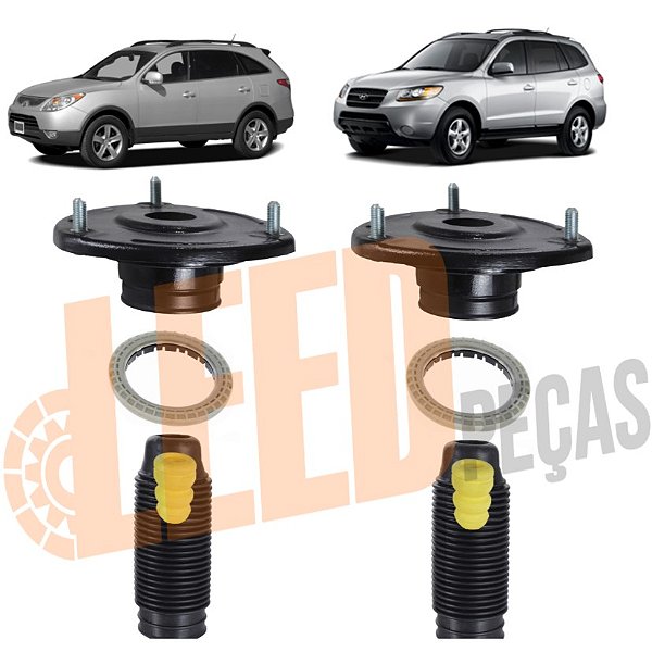 Kit Rolamento Coifa Batente Coxim Amortecedor Dianteiro Hyundai Santa Fé  2.7 2006 2007 2008 2009 2010 2011 Vera Cruz 2007 2008 2009 2010 2011 2012