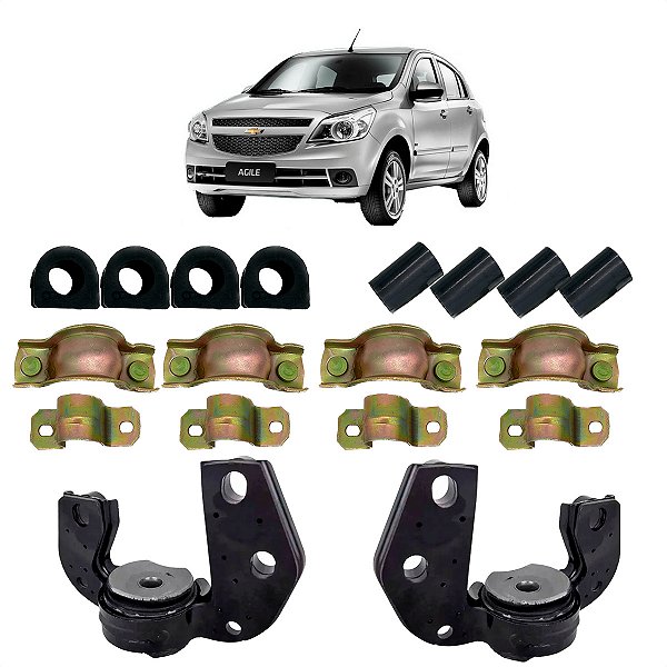 Kit Suporte Bucha Barra Tensora Estabilizadora Agile 2009 2010 2011 2012 2013 2014 2015