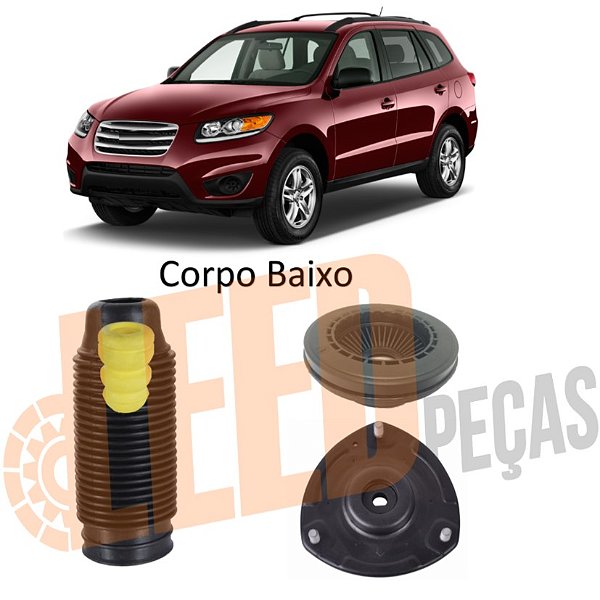 Kit Rolamento Coifa Batente Coxim Amortecedor Dianteiro Hyundai Santa Fé 3.5 V6 2010 2011 2012 2013