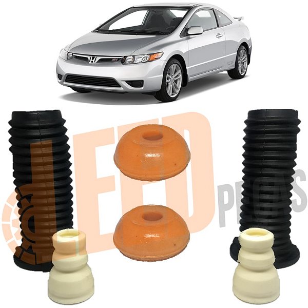 Kit Batente Coifa Amortecedor Dianteiro Traseiro New Civic