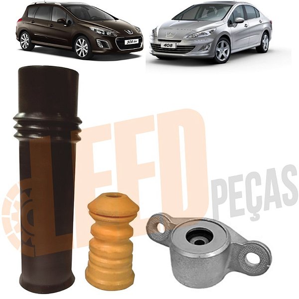 Kit Batente Coxim Amortecedor Traseiro Peugeot 308 2012 2013 2014 2015 2016 2017 408 2011 308 2012 2013 2014 2015 2016 2017