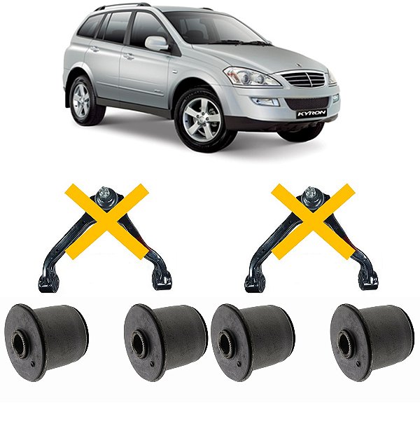 Kit 4 Bucha Bandeja Superior Ssangyong Actyon/Actyon Sport 2006 2007 2008 2009 2010 2011 2012