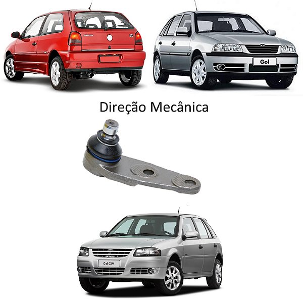 Pivô Direito Esquerdo Direção Mecânica Gol Parati Saveiro G2 G3 1997 1998 1999 2000 2001 2002 2003 2004 Gol Parati Saveiro G4 2005 2006 2007 2008 2009 2010 2011 2012 2013 Pino Grosso 17mm