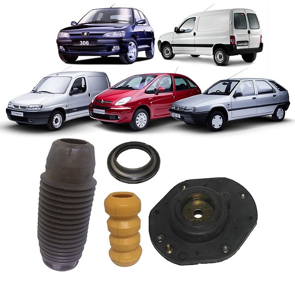 Kit Coxim Amortecedor Dianteiro Peugeot 306 1993 1994 1995 1996 1997 1998 1999 2000 2001 2002 Partner 2003 2004 2005 2006 2007 2008 2009 2010 2011 2012 2013 2014 2015 2016 2017 2018