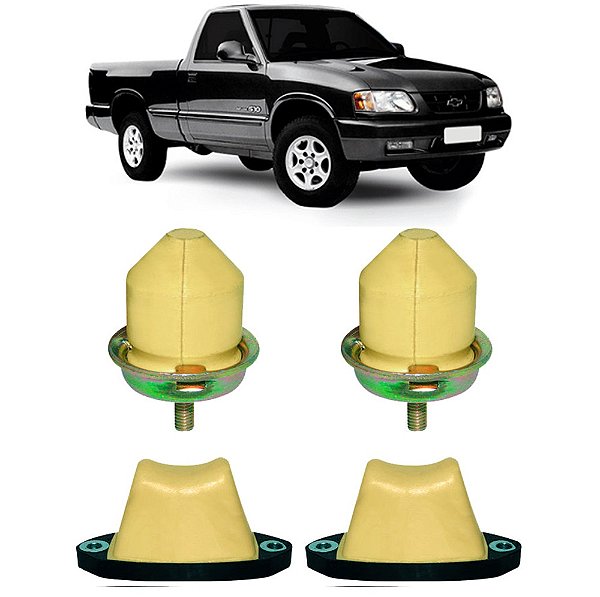 Kit Batente Suspensão Traseira E Bandeja Dianteira S-10 S10
