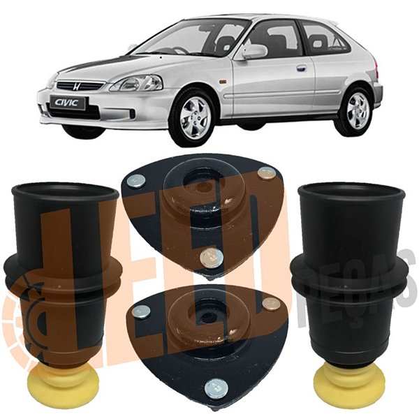 Kit Batente Coxim Amortecedor Dianteiro Civic 1992 - 2001