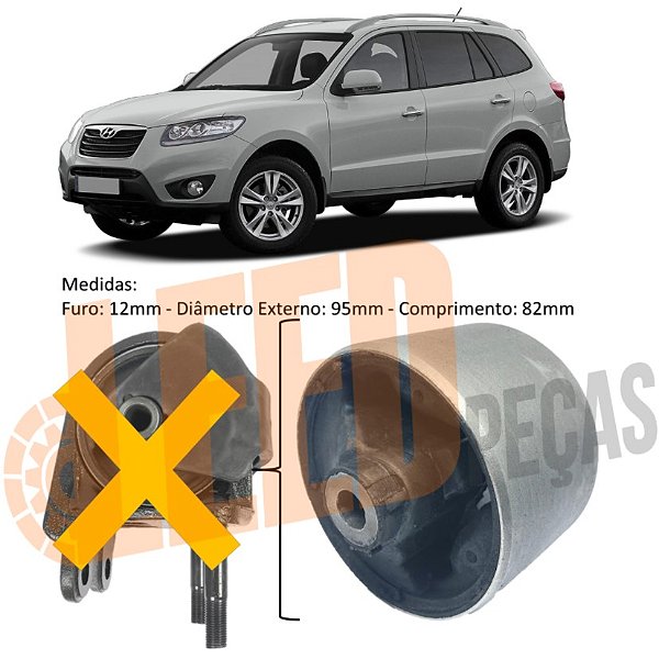 Bucha Refil Coxim Esquerdo Cambio Santa Fe 2.4 3.5 2010 2011 2012 Santa Fe 2.7 2007 2008 2009 Sorento 2.4 2011 2012 2013 2014 2015 2016